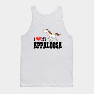 I Love My Appaloosa Red Roan Appy Horse Tank Top